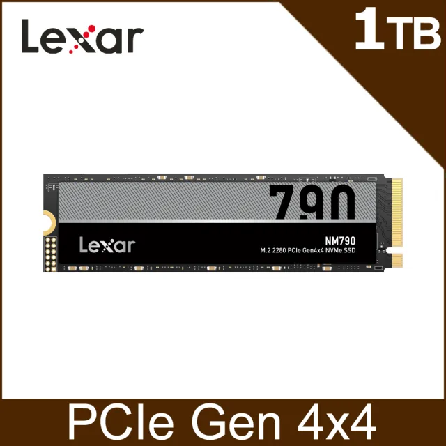【Lexar 雷克沙】NM790 1TB Gen4 M.2 2280 PCIe NVMe ssd固態硬碟 5年保 最高讀取7400MB/s PS5兼容