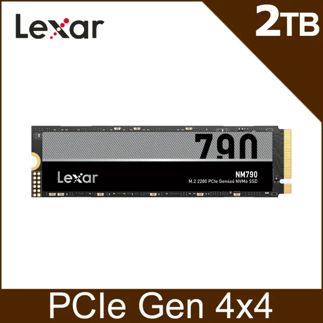 【Lexar 雷克沙】NM790 M.2 2280 PCIe Gen4x4 NVMe 2TB 固態硬碟