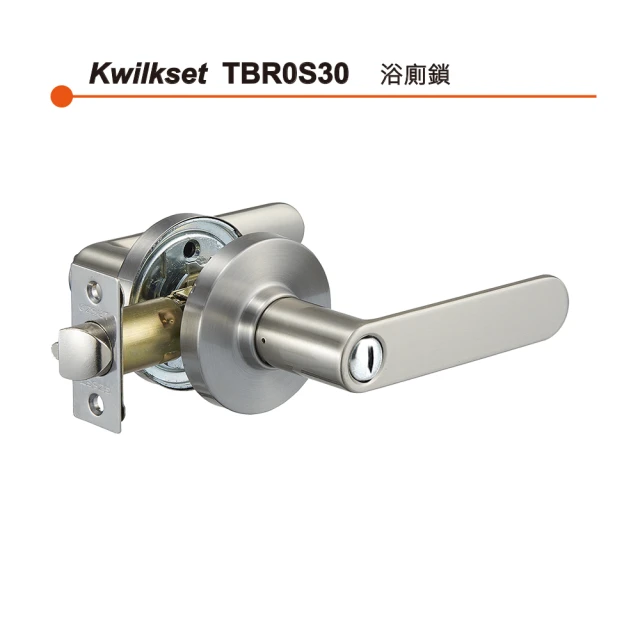 Kwikset 凱特安 簡約把手鎖 TBR0S30 砂面鎳 水平鎖 60mm 門鎖 浴廁鎖(通用款水平把手鎖 管形鎖 板手鎖)