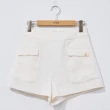 【IENA】小蜜蜂裝飾短褲(#4288003 短褲 白色/粉桔色)