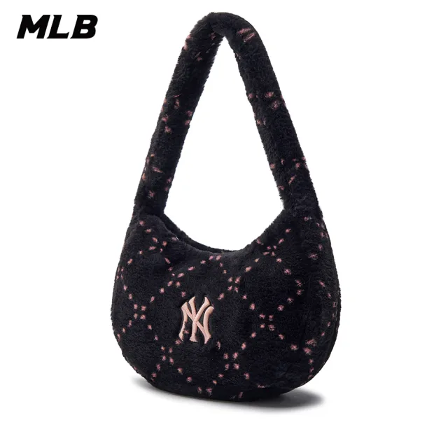 【MLB】絨毛腋下包 手提包 肩背包 MONOGRAM系列 紐約洋基隊(3ABQM0836-50BKS)