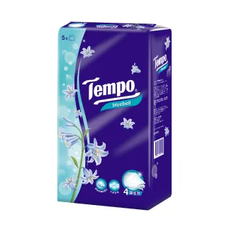 【TEMPO】4層加厚輕巧包面紙(藍風鈴/5包裝)