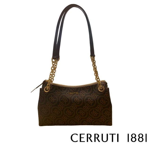 Cerruti 1881 頂級義大利皮革手提包肩背包 CEBA04854T(咖啡色)