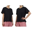 【MIZUNO 美津濃】女短袖T恤-上衣 休閒 慢跑 咖啡紗 黑玫瑰金紫(32TAB20209)
