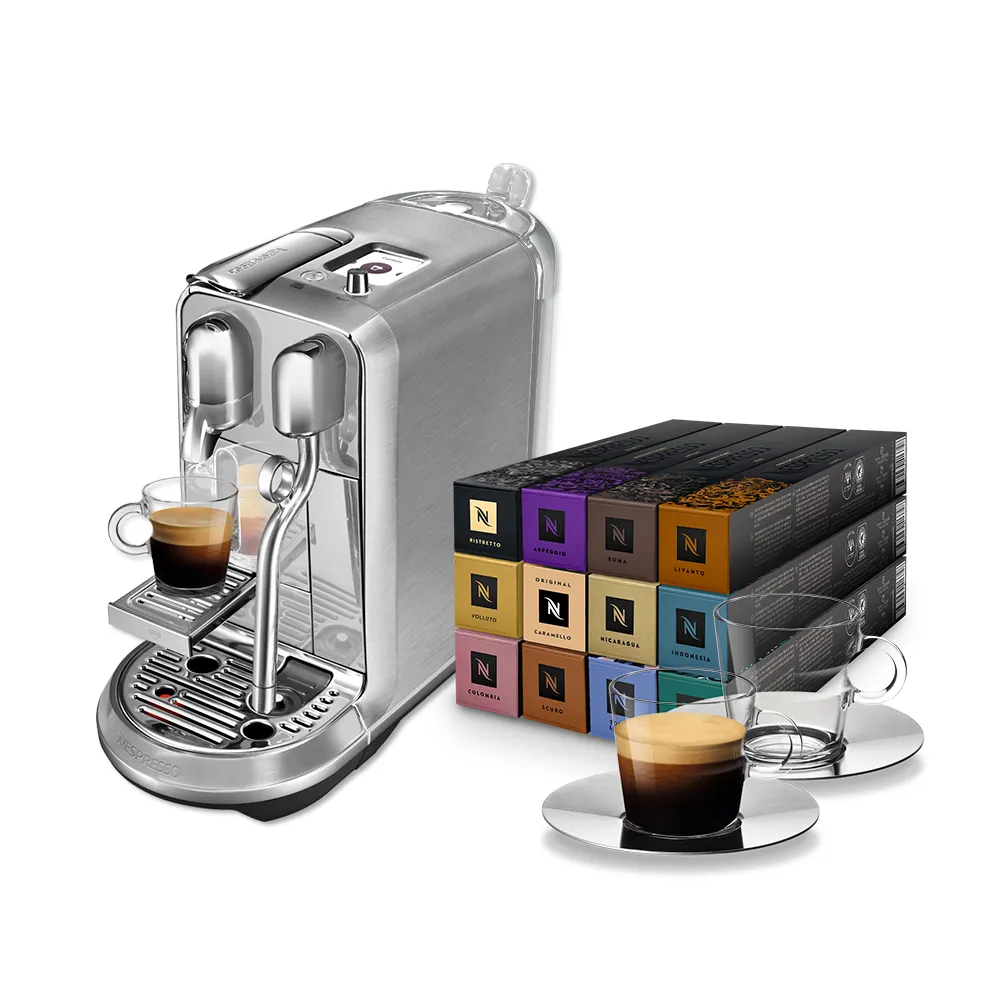 【Nespresso】膠囊咖啡機 Creatista Plus(探索禮盒120顆迎新會員組)