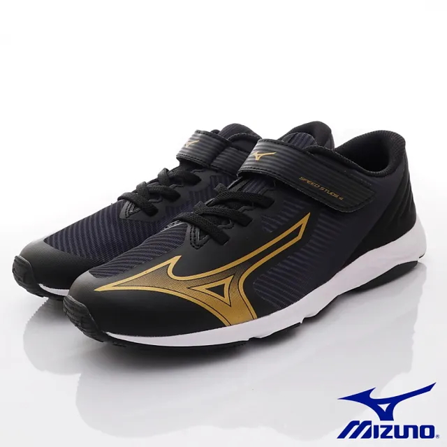 【MIZUNO 美津濃】Speed Studs Belt 4大童慢跑鞋(K1GC242302黑金-18-24.5cm)