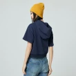 【GAP】女裝 Logo短袖帽T 復古水洗系列-海軍藍(874526)