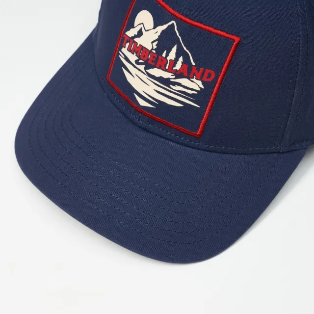 【Timberland】中性海軍藍印花棒球帽(A2PSK451)
