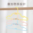 【PUKU藍色企鵝】彩虹糖嬰幼兒專用塑膠衣架6入組(多色)