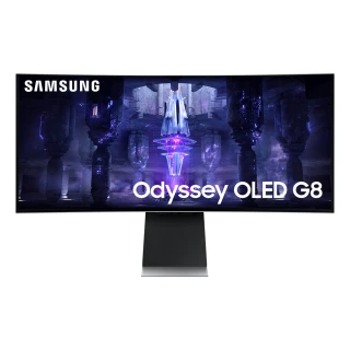 【SAMSUNG 三星】V2電競喇叭組★S34BG850SC Odyssey G8 34型 OLED 2K 175Hz曲面智慧聯網量子電競螢幕(OLED