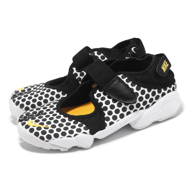 NIKE 耐吉NIKE 耐吉 休閒鞋 Wmns Air Rift BR 女鞋 黑 橘 赤足 魔鬼氈 忍者鞋(DX5422-001)