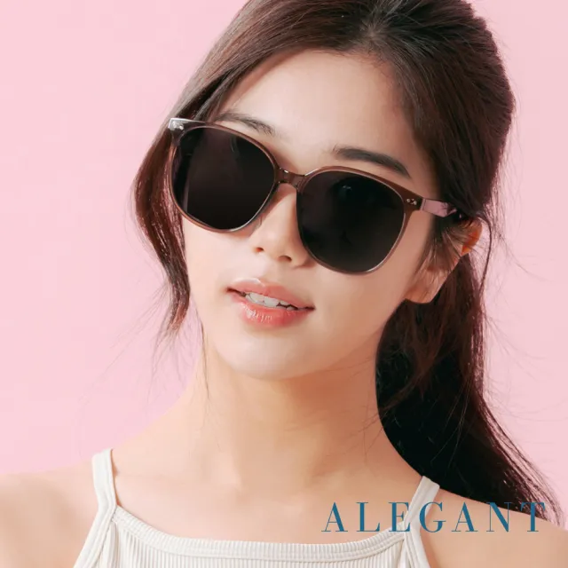 【ALEGANT】時尚設計TR90寶麗來偏光墨鏡/UV400貓眼太陽眼鏡(設計師台灣品牌/露營用品)