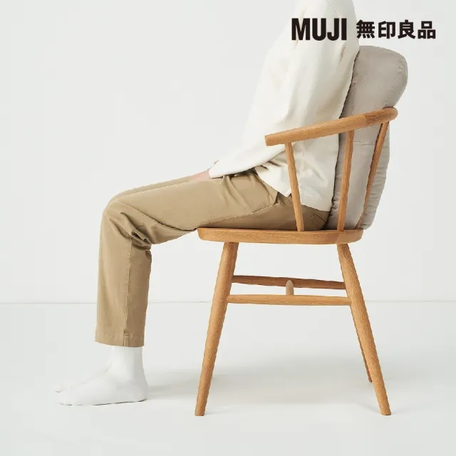 【MUJI 無印良品】柔軟多用途靠枕/迷你/淺米 49×22×15cm