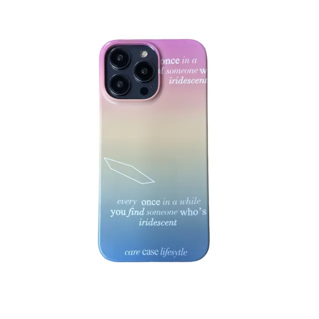 【LOYALTY】iPhone14Plus/14Pro/14ProMax韓國春天小清新菲林手機殼(三色漸變款)