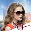 【MEGASOL】UV400防眩偏光太陽眼鏡時尚女仕大框矩方框墨鏡(高貴鏤空水鑽魔仗鏡架1936-3色選)