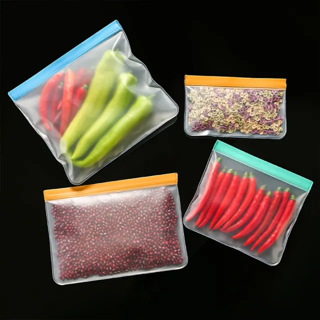 【Dagebeno荷生活】可重覆使用EVA食品保鮮袋 加厚款冰箱食材分類分裝袋(四款各3入)