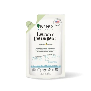 【PiPPER STANDARD】沛柏鳳梨酵素洗衣精補充包尤加利750ml(可洗貼身衣物 小寶貝衣物)