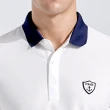 【PING】男款繡標吸濕排汗抗UV高爾夫短袖POLO衫-白(GOLF/高爾夫球衫/PA24112-87)