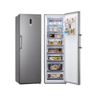 【Frigidaire 富及第】280L 節能美學 立式窄身無霜冷凍櫃 FPFU11F4RS 銀色(符合節能標章/比變頻更省電)