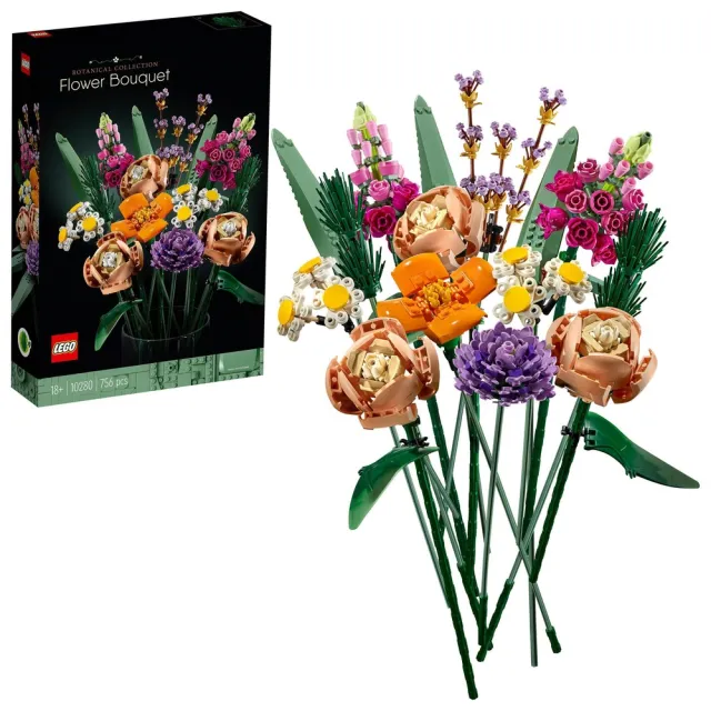【LEGO 樂高】Botanicals 10280 花束(花束 擺設 居家裝飾 DIY 禮物 母親節禮物)