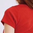 【BRAPPERS】女款 短版合身羅紋上衣(紅)