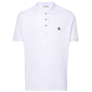 【MONCLER】男款 品牌LOGO 短袖POLO衫-白色(S號、M號、L號)