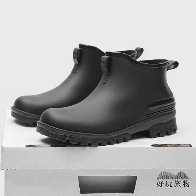 【HAO-WAN OUTDOOR 好玩旅物】日本休閒防滑工裝雨鞋(5色任選｜雨靴 休閒鞋 工裝鞋 靴子)