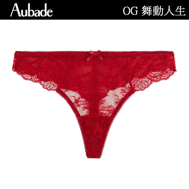【Aubade】舞動人生蕾絲丁褲 性感內褲 法國進口 女內褲(OG-紅)