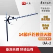 【PX 大通】UA-2數位無線電視專用14節天線(銀色)