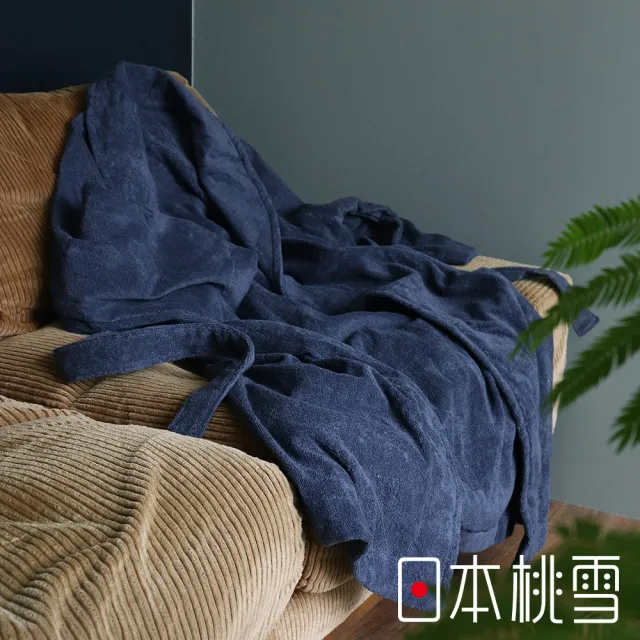 【日本桃雪】sensui SEK抗菌防臭超長棉浴袍/睡袍 L(鈴木太太公司貨)