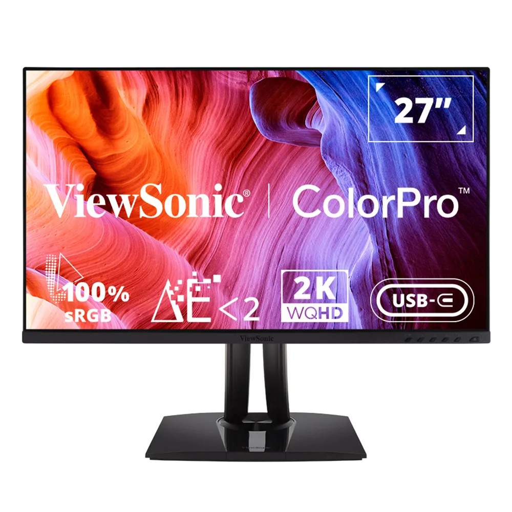 【ViewSonic 優派】VP2756-2K 27型 IPS 2K  60Hz 專業螢幕(內建喇叭/可旋轉/升降腳架/支援Pantone/5ms)