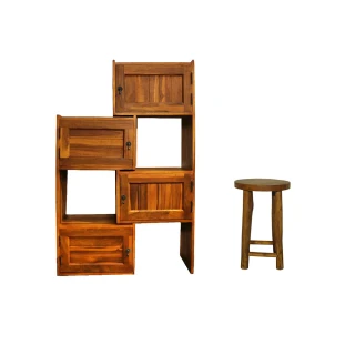 【吉迪市柚木家具】柚木四層伸縮型收納櫃 HY051(置物櫃 書櫃 木櫃 書房 客廳)