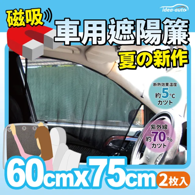 【日本idea-auto】日式新款磁吸式遮陽簾(單層磁吸 夏天露營車遮陽 降溫)