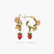 【Les Nereides】莓果森林-野生草莓圈型耳環