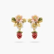 【Les Nereides】莓果森林-野生草莓與蜜蜂耳環