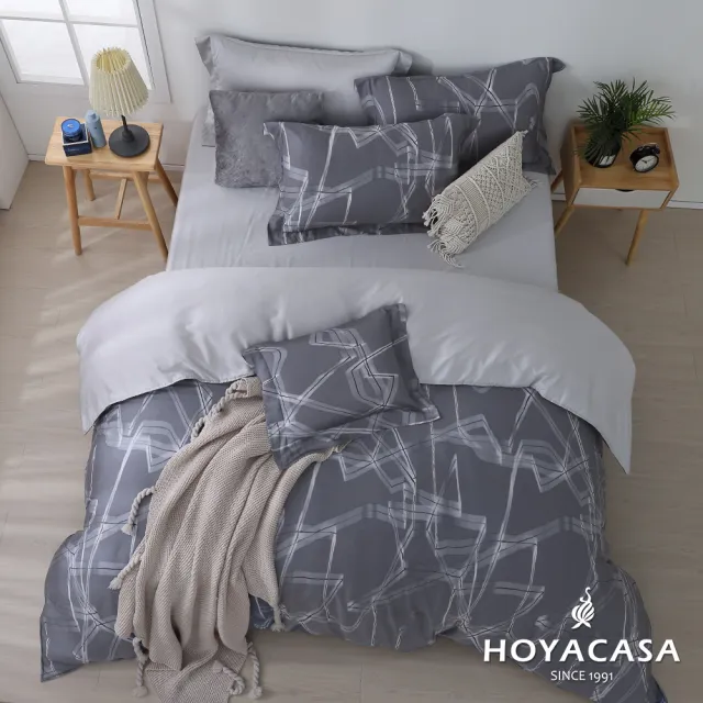 【HOYACASA  禾雅寢具】60支抗菌天絲兩用被床包組-塞爾瑪特(加大)