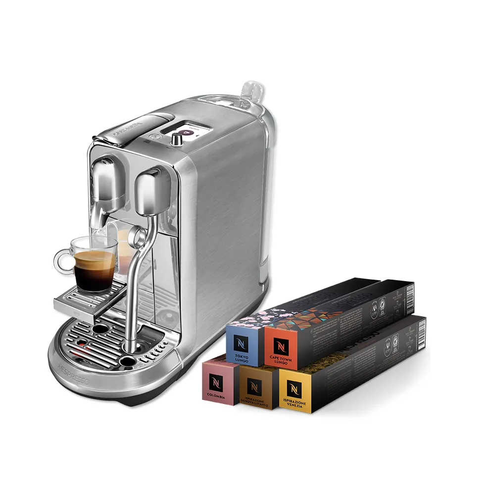 【Nespresso】膠囊咖啡機 Creatista Plus(訂製咖啡時光50顆組)