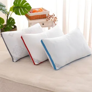 【LooCa】送雙對枕套 微笑蝶型三段式獨立筒枕頭2入(★限量出清)