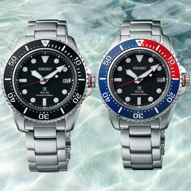 【SEIKO 精工】PROSPEX系列 水鬼 可樂圈 防水200米 太陽能潛水腕錶 推薦 送禮 畢業禮物 (兩款可選)