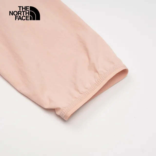 【The North Face 官方旗艦】北面女款粉紅色涼感透氣防曬休閒連帽外套｜87V0LK6