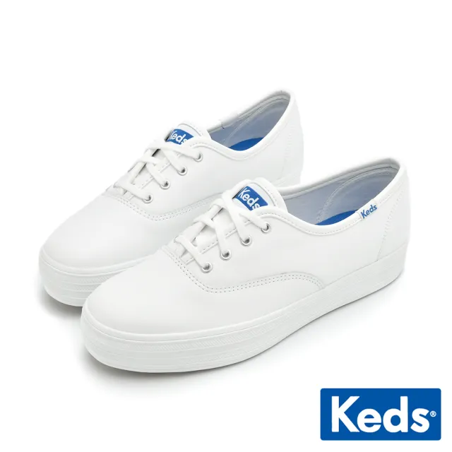【Keds】Top12 經典暢銷熱賣皮革休閒小白鞋系列-多款選(MOMO特談價)