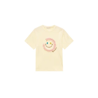 【TATA KIDS】童裝 微笑印花拼接網紗T恤(90-140)
