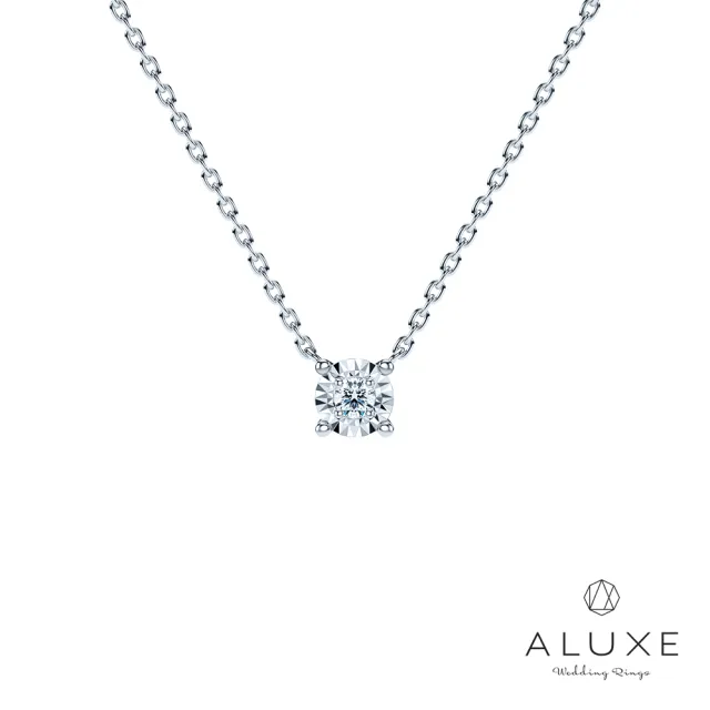 【ALUXE 亞立詩】14K金 鑽石項鍊 璀璨單鑽 閃耀系列 NN0218(30分視覺效果)