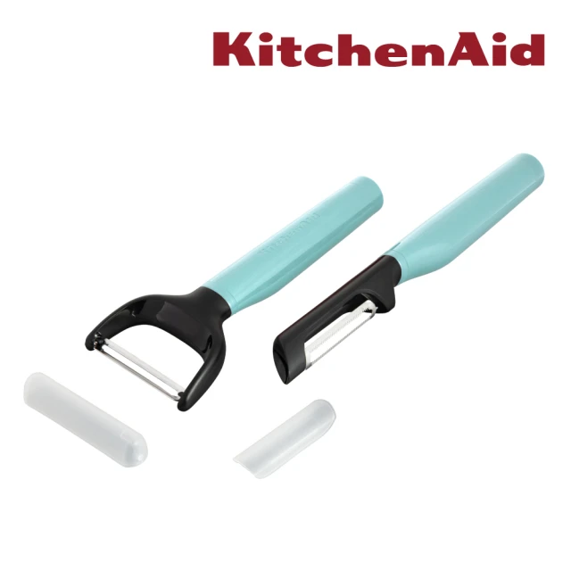【KitchenAid】KitchenAid 經典系列 削皮刀2件組-湖水藍