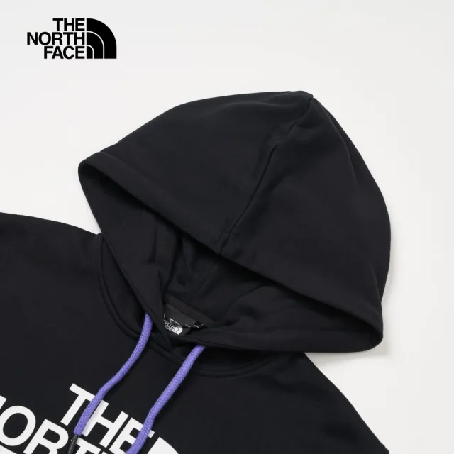 【The North Face 官方旗艦】北面UE女款黑色舒適大尺寸品牌LOGO連帽無袖T恤｜885XJK3