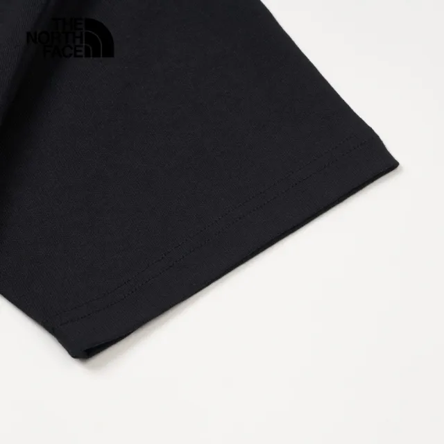 【The North Face 官方旗艦】北面UE男款黑色重磅純棉舒適透氣休閒短袖T恤｜885RJK3