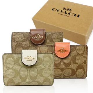 【COACH】新款LOGO鈔票零錢袋中夾禮盒(多色選一)
