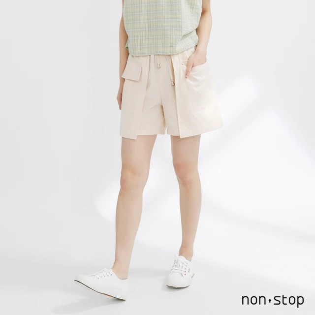 【non-stop】立體袋飾打摺短褲-2色