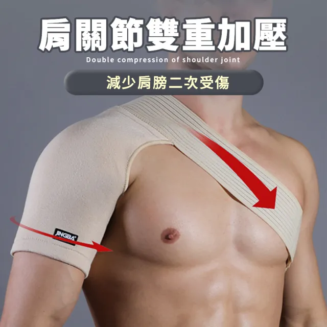【JINGBA】護肩 護肩帶 肩膀護具 運動護肩(雙重加壓 吸濕排汗 透氣舒適)