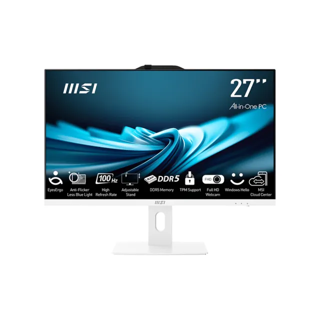 【MSI 微星】27型i7二十核液晶特仕電腦(PRO AP272P 14M-497TW-SP3/i7-14700/32G/1TB+1TB/W11P)